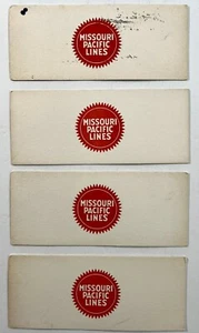 MISSOURI PACIFIC LINES RAILROAD 4 VINTAGE INK BLOTTERS circa 1940s - Picture 1 of 2