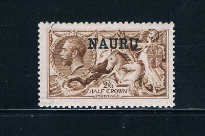 Nauru - 1916-23 - 2sh6p Seahorse -- Marrón Profundo - SC 13a [SG 19] Como Nuevo 20 - A Foto 1 de 2