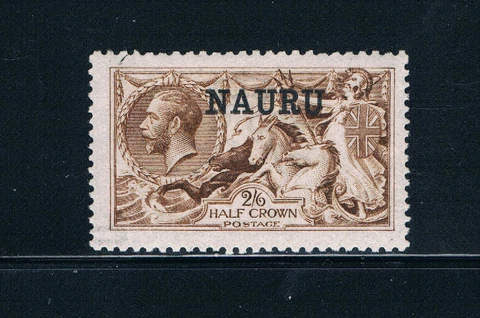 Nauru - 1916-23 - 2sh6p Seahorse --  Deep Brown - SC 13a [SG 19] Mint 20 - A Cover