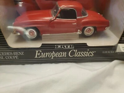 Ertl Escala 1/18 Diecast 7465 - Mercedes Benz 190 SL Cupé - Rojo ¡Hermoso! Foto 1 de 3