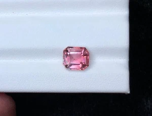 2.00 CT Natural cut Top pinkTourmaline Emerald shape loose gems from Afghanistan - Picture 1 of 7