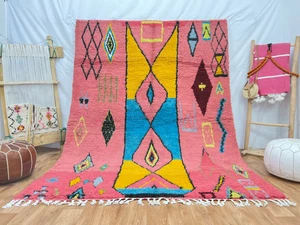 Alfombra de lana bereber marroquí Beni Ourain de nuevo diseño alfombra multicolor alfombra - Imagen 1 de 10