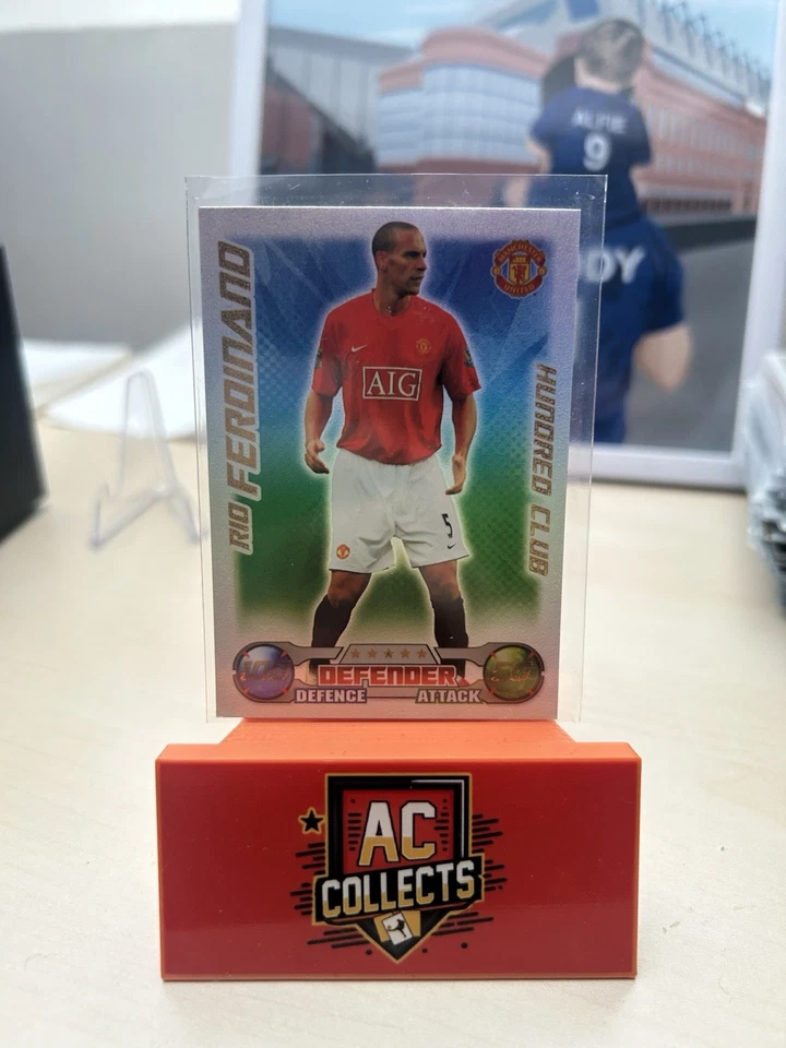 Rio Ferdinand Man United Match Attax 2008/09 08/09 Hundred 100 Club (17) - Image 1 of 1