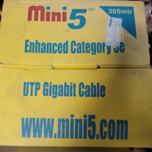 Câble Ethernet Intérieur Cat5E PVC Gris 305m Boîte Réseau de Données - Photo 1/4