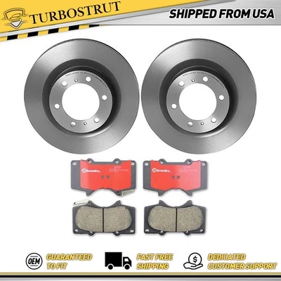 Kit de pastillas de freno rotores de freno delanteros Brembo para Lexus GX460 2010-2019 Foto 1 de 4