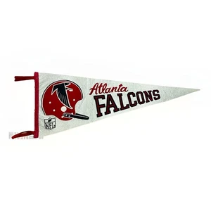 Casco vintage 1967 Atlanta Falcons Pennant Flag NFL calcio 1 barra 30" feltro - Foto 1 di 11