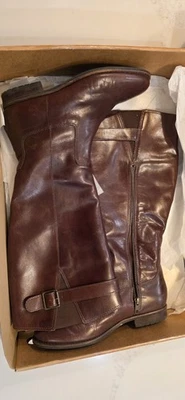 BOTAS de cuero marrón hasta la rodilla LL BEAN vintage para mujer 9,5 pantorrilla hechas en Brasil Foto 1 de 4