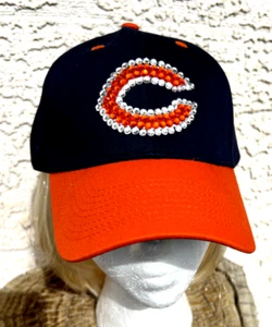 NEW Chicago Bears Baseball Cap Hat Womens Rhinestone Bling C Logo NFL Football - Picture 1 of 8