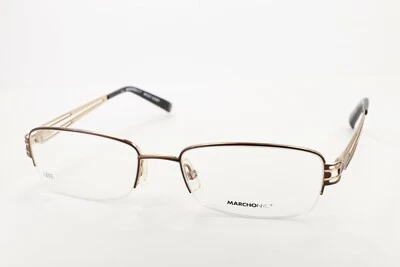 MARCHON NYC West M166 209 - Marrón dulce de azúcar dorado 53-18-135 marcos bisagras flexibles L305 Foto 1 de 4