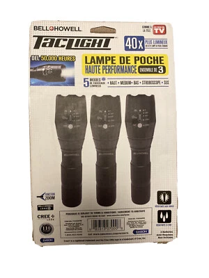 Bell + Howell Taclight High-Powered Tactical Flashlight - As Seen On TV - 3 PACK - Image 1 of 2