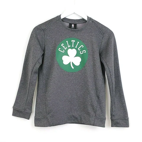 Boston Celtics Shirt Youth Medium Fleece Long Sleeve Pullover NBA Sweatshirt Cover