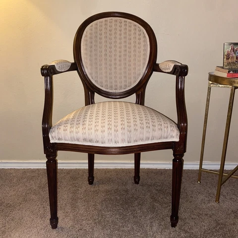 Grant International Balloon Back Vintage Chair Made In Italy Cover