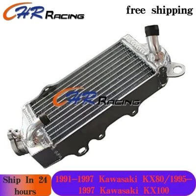 For KAWASAKI KX80 KX100 KX 80/100 1991-1997 92 93 94 95 96 Aluminum Radiator Foto 1 de 4