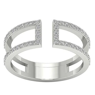 SI1 G 0.55 Ct Round Diamond Engagement Ring Prong Set 14K White Gold Prong Set - Image 1 of 4