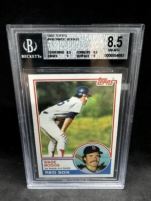 1983 Topps #498 Wade Boggs Boston Red Sox RC Rookie HOF BVG 8.5 NM-MT+ - Image 1 of 2