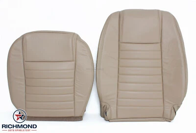 Ford Mustang V8 2006 2007 2008 - Cubiertas de asiento de cuero completas del lado del conductor tostado Foto 1 de 4