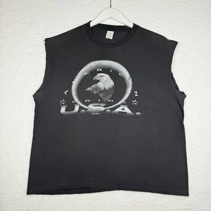 Vintage 90s American Pride Eagle Shirt Sleeveless - Men’s Large - Picture 1 of 10
