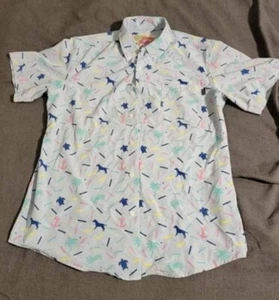 SIMPLY SOUTHERN Life of The Party Button Front Shirt, Men's M, Light Blue - Picture 1 of 3