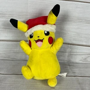 WCT Pokemon Pikachu Plush With Santa Hat Holiday Christmas 9" - Picture 1 of 4