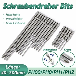 PH0 PH1 PH2 Phillips Screwdriver Bits High Torque Insert Driver 4mm Round Shank - Picture 1 of 42