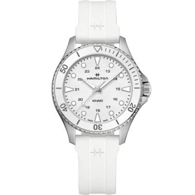 New Hamilton Khaki Navy Scuba Auto ST Steel White Dial Women's Watch H82221310 - Image 1 of 4