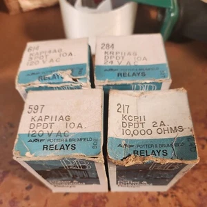Set kf 4 AMF Potter & Brumfield Realy Lot Kap Kcp Krp Made in USA - Picture 1 of 7