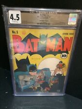 Batman #5 CGC 4.5 (1941, Promise Pedigree, DC Comics, 1st Linda Page, Joker App)