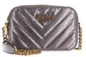 GUESS Jania Crossbody Camera Bag Umhängetasche Tasche Pewter taupe Neu - Bild 1 von 4