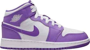 DQ8423-511Air Jordan 1 Medio Vestido en ""blanco Púrpura"" TALLA ESCOLAR DE GRADO - Imagen 1 de 4