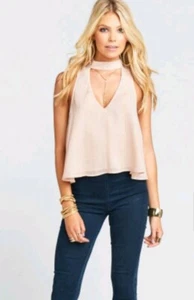 Neu mit Etikett Show Me Your Mumu Casey Halsband-Top rosa mauve Small S - Bild 1 von 3