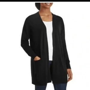 Member's Mark Women's Cashmere Blend Cardigan Size S Black - Picture 1 of 4