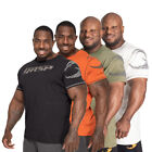GASP Pro Logo Tea Black Orange Bodybuilding T-Shirt Fitness Gym Wear