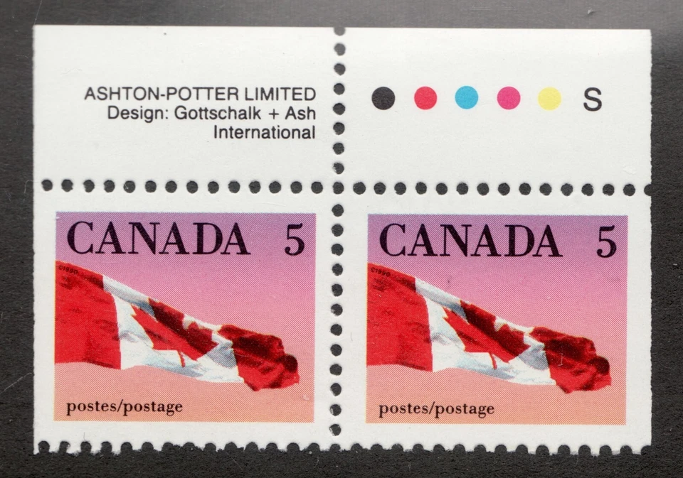 1990 Canada Sc# 1185a Slater paper w/ inscription margin. Pf 12½ x 13  - Image 1 of 1