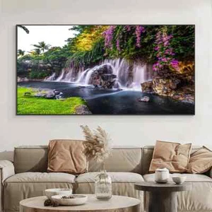 Waterfall Landscape Wall Art Canvas Painting Posters and Prints Picture - Picture 1 of 10