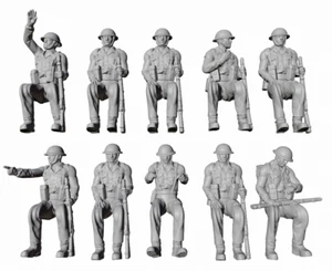WWII British Army Troop Carrier - Helmets - 10 Figure Set - Picture 1 of 8