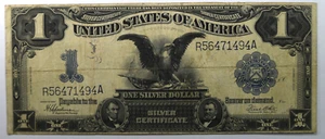 1899 $1 Black Eagle Silver Certificate Large Note R56471494A Fr#236 - Bild 1 von 2