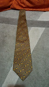 Cravatta Enrico Coveri tie necktie silk made in Italy hand made horn post - Imagen 1 de 1