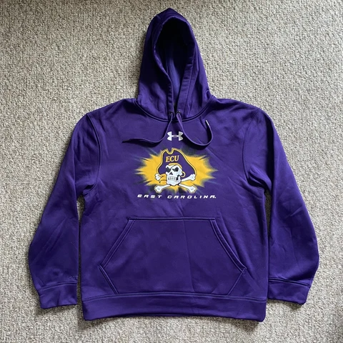 Under Armour Storm Hoodie East Carolina Pirates Mens Medium M Purple Sweatshirt Cover