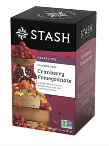 STASH TEA - CRANBERRY POMERGANATE HERBAL TEA (18 TEA BAGS, 1.1 OZ) - Picture 1 of 2