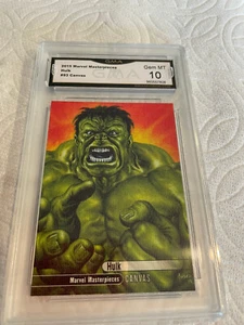 HULK 2015 MARVEL MASTERPIECES CANVAS # 93 GRADED 10 L@@@K - Picture 1 of 2