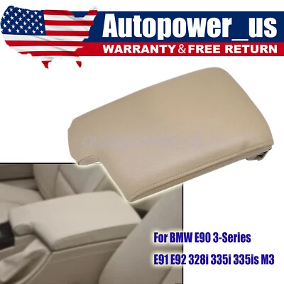 Apoyabrazos de plástico beige para consola central para BMW E90 2005-2012 serie 3 328i 335i Foto 1 de 4