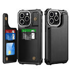 For iPhone 15/15+/15 Pro/15 Pro Max Diamond Leather Card Wallet Stand Case Cover