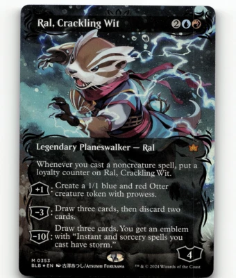 MTG Ral, Crackling Wit (Borderless) (Raised Foil) #353 - Bloomburrow - Image 1 of 2