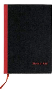 Black N' Red Notebook, Business Journal, 11-3/4" X 8-1/4", 96 Sheets Black - Picture 1 of 3
