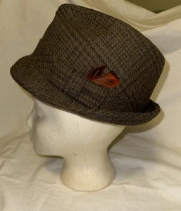 Vintage Herrenhut Wolle Stetson Fedora / Trilby kurze Krempe 1940er -60er Jahre - Bild 1 von 18