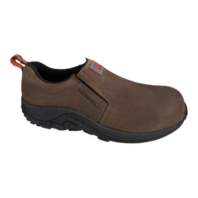 MERRELL Men's 11 Jungle Moc Leather Composite Toe Work Shoe Espresso J099319 - Image 1 of 4