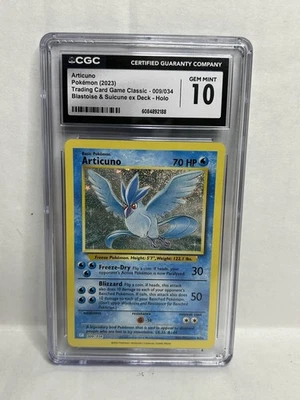 CGC 10 GEM MINT Articuno 009/034 HOLO RARE Classic Pokemon Card 2023 - Image 1 of 2