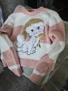 Girls Med cat Christmas Sweater - Picture 1 of 2