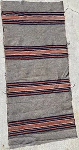 Antique Navajo Native American vintage striped 57" x 27" Rug blanket textile old - Picture 1 of 20