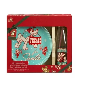 Disney Weihnachtsleckereien für Weihnachtsmann Teller & Milchflasche Set Pluto Mickey Holiday C - Bild 1 von 3